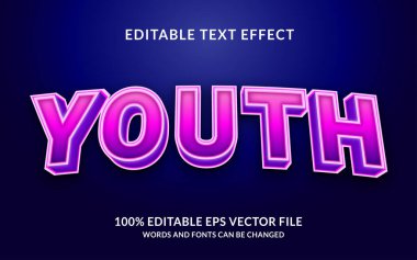 Gençlik Düzenlenebilir metin efekti