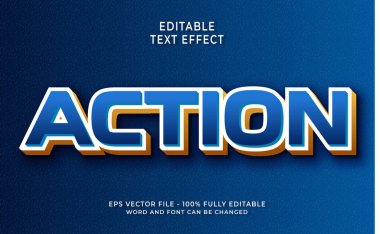 ACTION Düzenlenebilir metin efekti