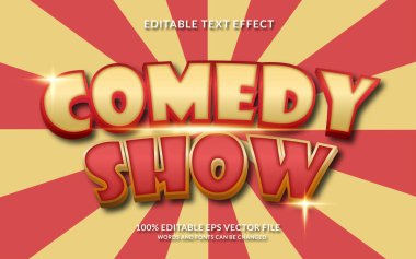 Komedi Gösterisi Düzenlenebilir metin efekti