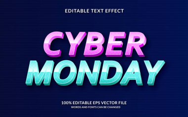 CYBER Pazartesi Düzenlenebilir metin efekti