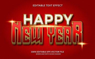 Yeni Yıl Düzenlenebilir Metin Efekti