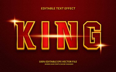 king Düzenlenebilir metin efekti