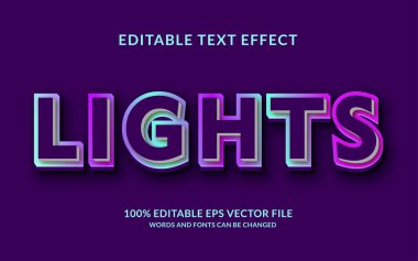 Işıklar Düzenlenebilir metin efekti
