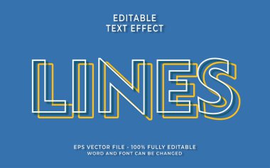 LINES Düzenlenebilir metin efekti