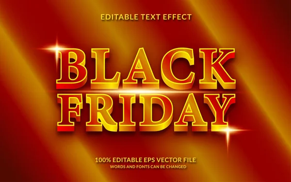 Black Friday Editierbarer Texteffekt — Stockvektor
