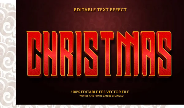 Weihnachten Editierbarer Texteffekt — Stockvektor