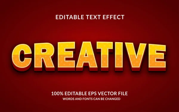 Kreativer Editierbarer Texteffekt — Stockvektor