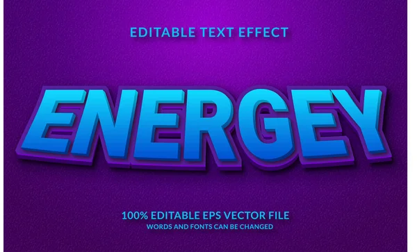 Energey Editable Text Effect — Stock Vector