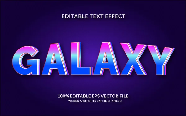 Galaxy Editable Text Effect — Stockový vektor