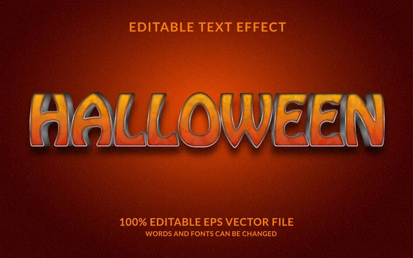 Efeito Texto Editável Halloween — Vetor de Stock