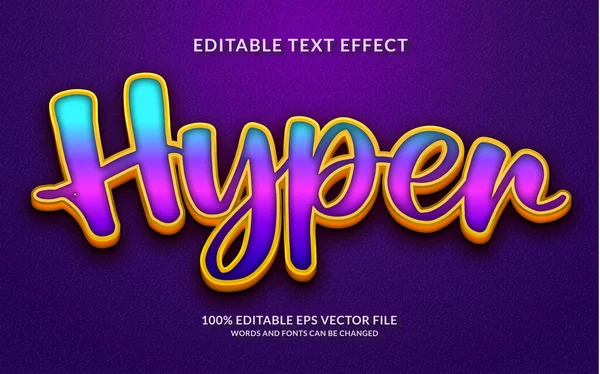 Ефект Тексту Hyper Editable — стоковий вектор