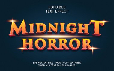 midnight horror Editable Text Effect