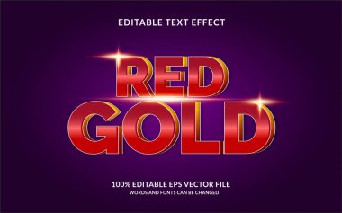 red gold Editable Text Effect
