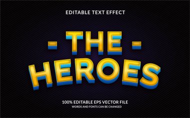 heroes Editable Text Effect