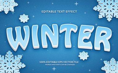 winter Editable Text Effect