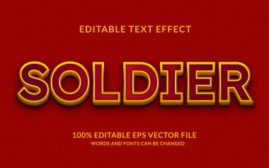 Asker Düzenlenebilir Metin Efekti