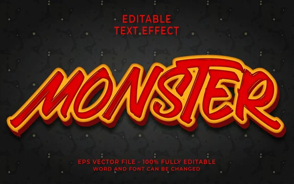 Monster Editable Text Effect — Stockvektor