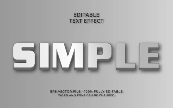 Efecto Texto Editable Simple — Archivo Imágenes Vectoriales
