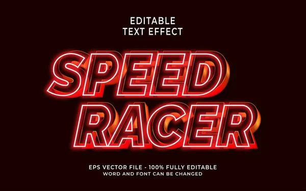 stock vector speed racer Editable Text Effect