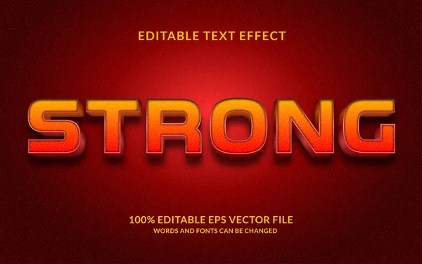 Strong Editable Text Effect — Stockvektor