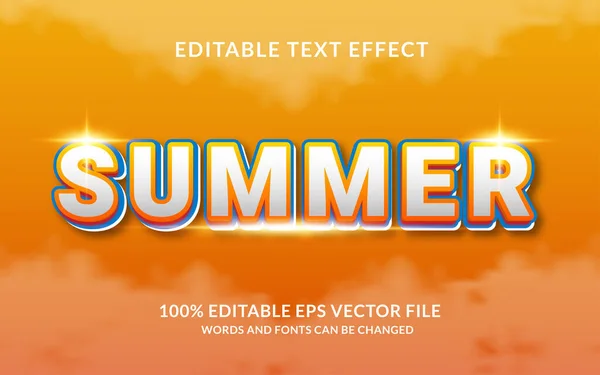 Літній Редагований Текстовий Ефект — стоковий вектор