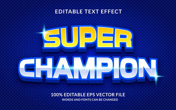 Ефект Редагування Тексту Super Champion — стоковий вектор