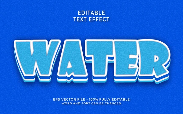 Vodní Upravitelný Textový Efekt — Stockový vektor