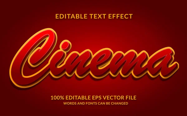 Cinema Editable Text Effect — Stockvektor