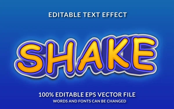 Shake Editable Text Effect — Stockvektor