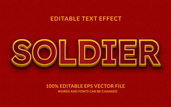 Soldier Editable Text Effect — Stockvektor