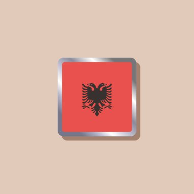 Illustration of Albania flag Template