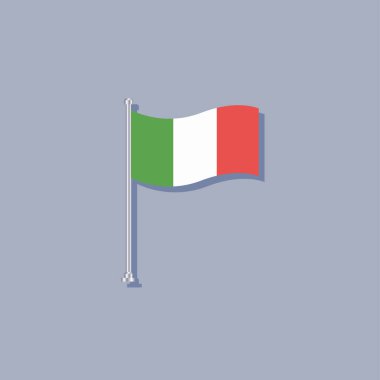Illustration of Italy flag Template