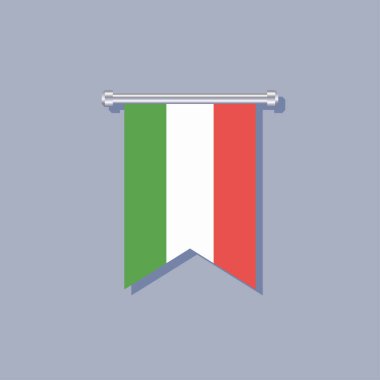 Illustration of Italy flag Template