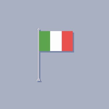 Illustration of Italy flag Template
