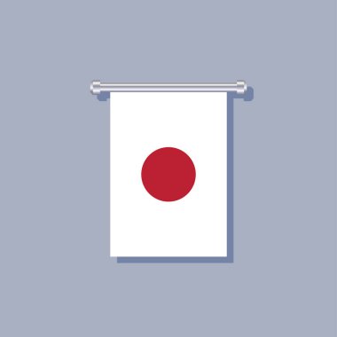 Illustration of Japan flag Template