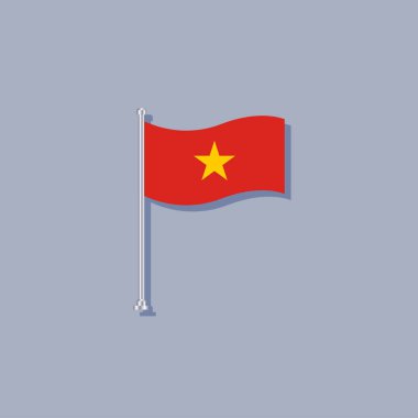 Illustration of Vietnam flag Template