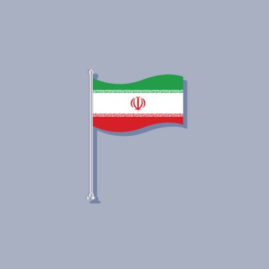 Illustration of Iran flag Template