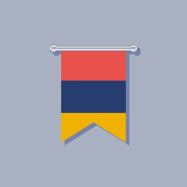 Illustration Armenia Flag Template — Vettoriale Stock