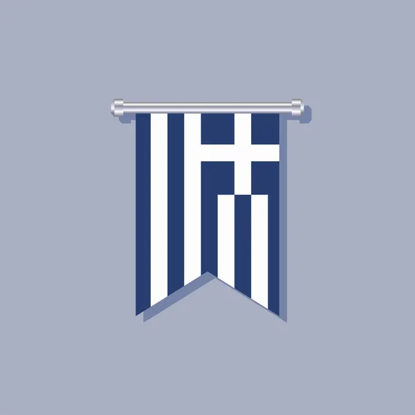 Illustration Greece Flag Template — Stockový vektor