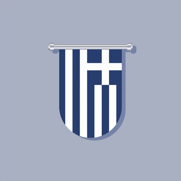 Illustration Greece Flag Template — Stockvektor