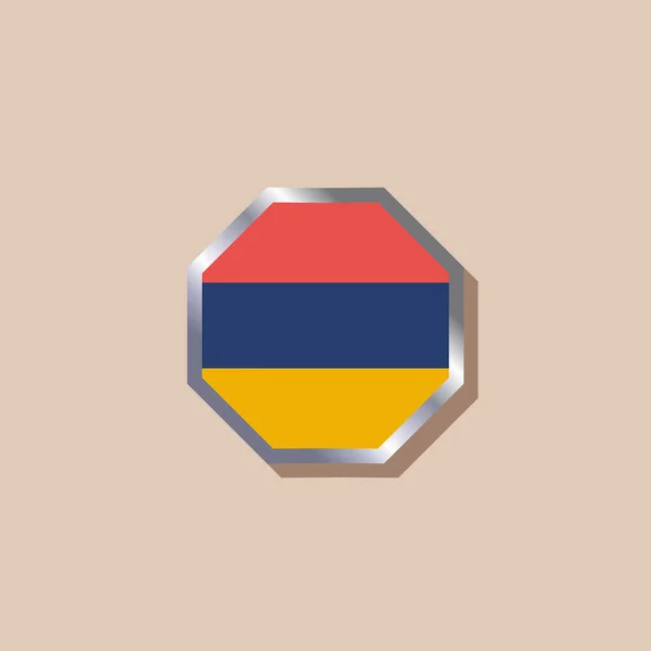 Illustration Armenia Flag Template — Stock Vector