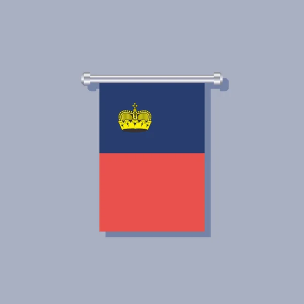 Illustration Liechtenstein Flag Template — ストックベクタ