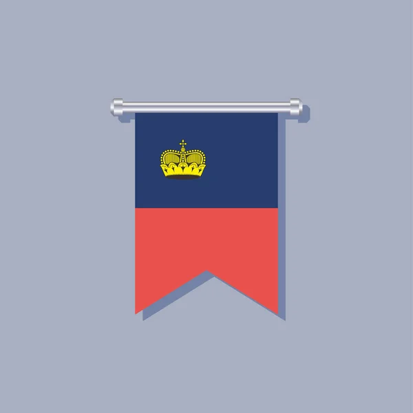 Illustration Liechtenstein Flag Template — Vector de stock