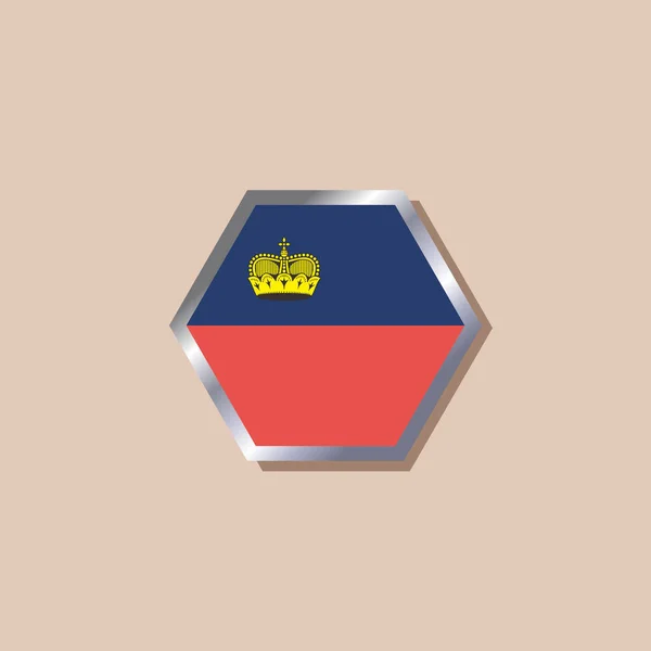 Illustration Liechtenstein Flag Template —  Vetores de Stock