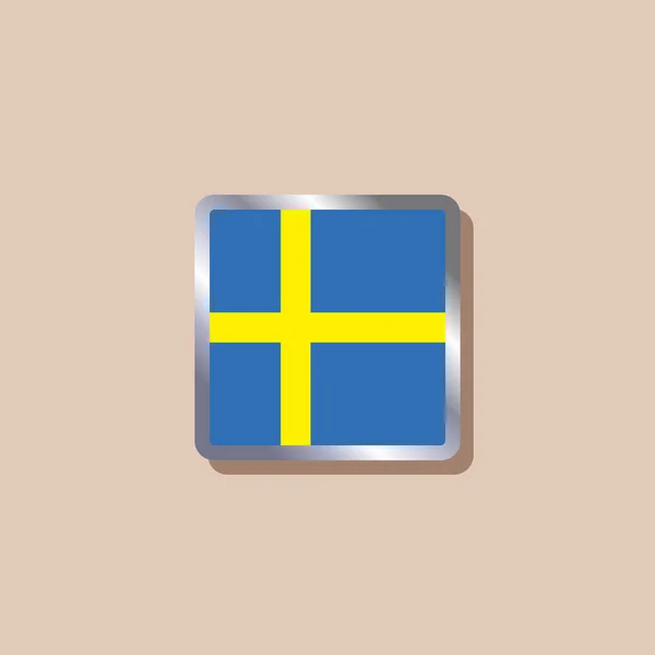 Illustration Sweden Flag Template —  Vetores de Stock