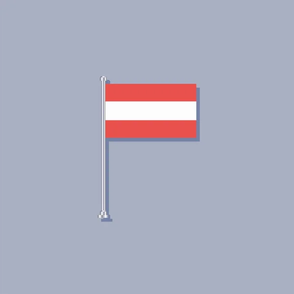 Illustration Austria Flag Template — Stockový vektor