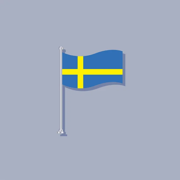 Illustration Sweden Flag Template — Stockvector