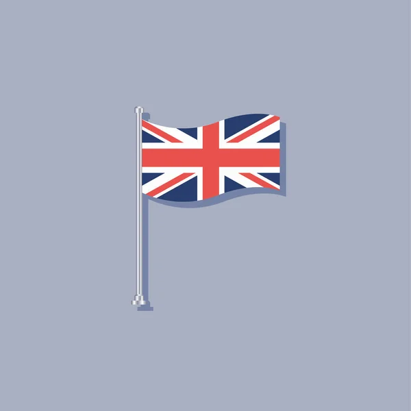 Illustration United Kingdom Flag Template — Archivo Imágenes Vectoriales