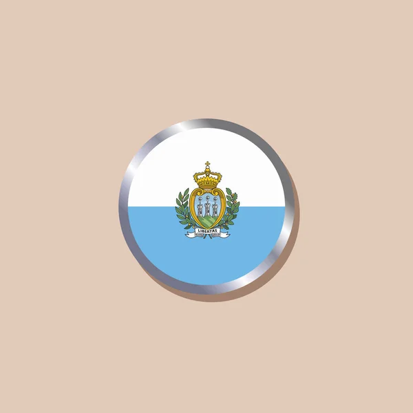 Illustration San Marino Flag Template — Archivo Imágenes Vectoriales