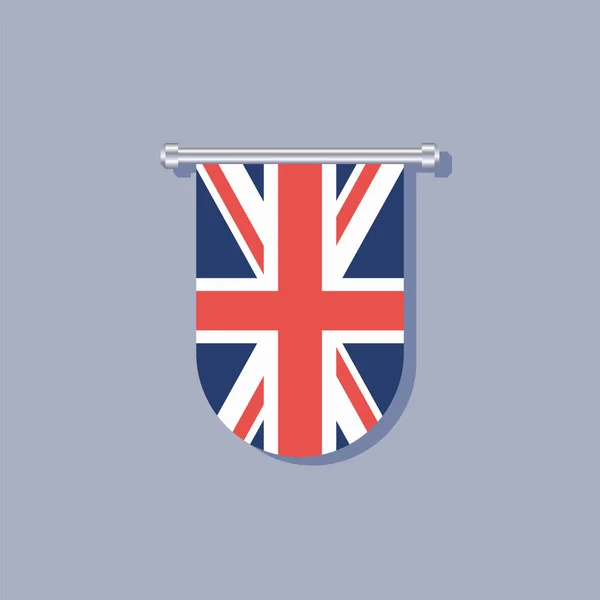 Illustration United Kingdom Flag Template — Stock vektor